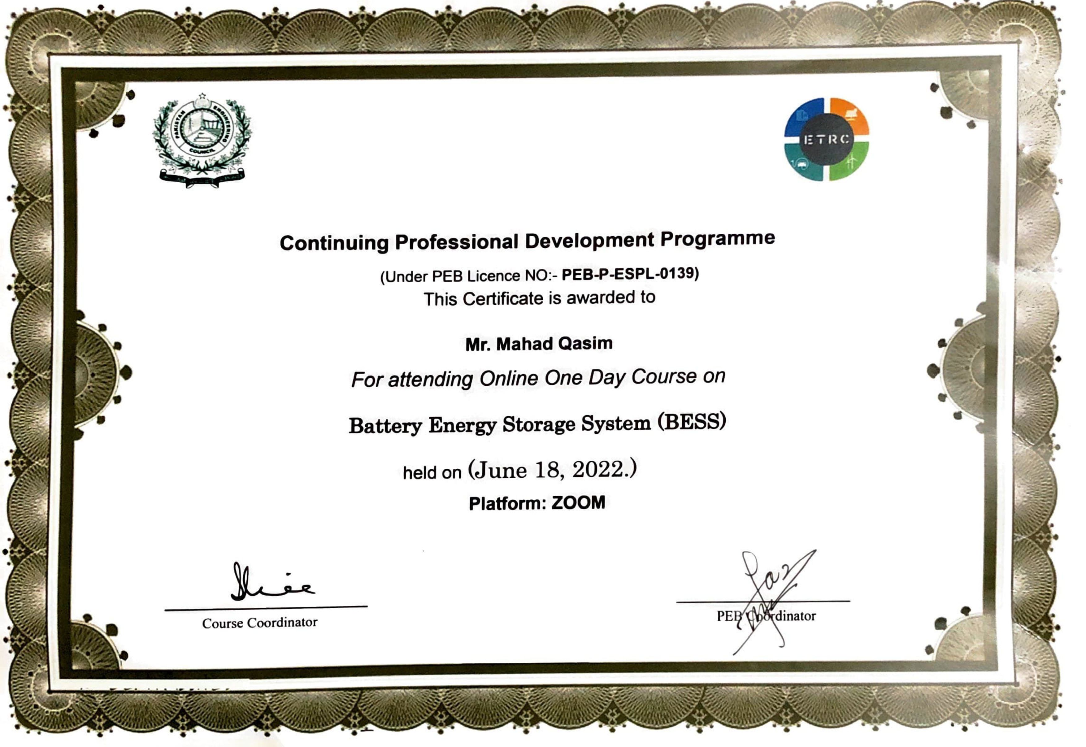 Battery Energy Storage System (BESS)